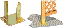Aldeghi Luigi 800AT070_P8 Supporto Ancor.4 Fori Ac.Trop. 800 70x 70 Pezzi 4