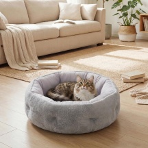 AllMyPets 0LGV345 Cuccia per Gatti e Cani Taglia Piccola da Interno Reversibile Grigio