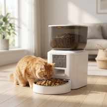 AllMyPets 0WTV315 Distributore Automatico Cibo Gatti e Cani 4L WiFi 2.4G Ciotola Bianco