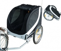 AllMyPets 14P029 Rimorchio per Animali Domestici Pieghevole da Bicicletta Nero
