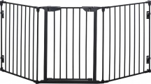 AllMyPets 1BKW61F Cancellino per Cani Pieghevole a 3 Pannelli 180x3x74.5 cm Nero