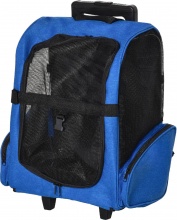 AllMyPets 22H6BU Trasportino Zaino 2 in 1 per Cani e Gatti 42x25x55 cm Blu