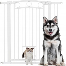 AllMyPets 2WTJ519 Cancellino per Cani Regolabile h106 cm con 2 Estensioni Bianco