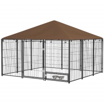 AllMyPets 3CFAM491 Recinto per Cani Porta per Ciotole 211x211x151cm NeroMarrone