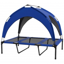 AllMyPets 3DBAM283 Cuccia per Cani Taglia Grande con Tettuccio Protettivo Blu