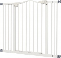 AllMyPets 46R7WT Cancellino per Cani Estensibile Regolabile 74-100cm H 78 Bianco
