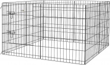 AllMyPets A1951BKAO10 Recinto per Cani Box per Animali da 8 Pezzi Nero
