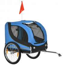 AllMyPets B40003008 Rimorchio per Cani da Bicicletta Azzurro Nero 130x90x110cm