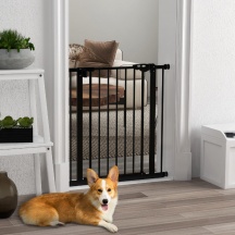 AllMyPets BKZ376 Cancellino per Cani Chiusura Automatica Scale e Ingressi 68x77 cm Nero