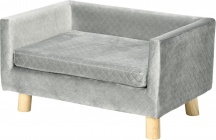 AllMyPets CGA556F Divano per Cani e Gatti Cuscino Imbottito 64x45x36 cm Grigio