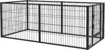 AllMyPets AMPD0669 Recinto per Cani di Piccola Taglia in Metallo 82.5-150x79x61cm