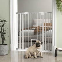AllMyPets DA2561WT Cancellino per Cani Regolabile Chiusura Automatica 74-101x104cm Bianco