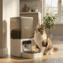AllMyPets DA3290WT Distributore Automatico Cibo per Gatti 4.5L con App BiancoGrigio