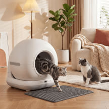 AllMyPets DA3871WT Lettiera per Gatti Autopulente Telecamera 58.1x47.5x53cm BiancoGrigio