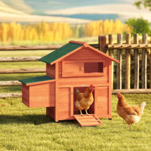 AllMyPets DA4620OG Pollaio per Galline Tetto Impermeabile 113.5x67.5x95.5 cm Arancione