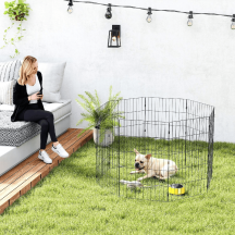 AllMyPets DA4921BK Recinto per Cani Recinto Espandibile Pieghevole Metallo 50x80 cm Nero