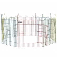 AllMyPets F2762MX Cancellino per Cani a 8 Pannelli in Acciaio �156x60 cm Multicolore