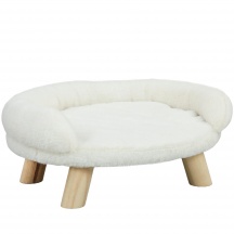AllMyPets F3110CW Cuccia Divanetto per Cani Sfoderabile in Peluche 47x40x20 cm Crema