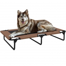 AllMyPets F892CF Letto per Cani Grandi Pieghevole da Interno ed Esterno 107x61x20 cm Marrone