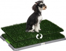 AllMyPets GNA870F Toilette Cani Prato Finto,Erba di Ricambio e Vassoio 67x41 cm