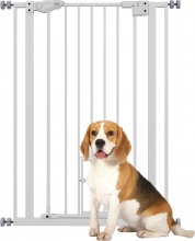 AllMyPets K589WT Cancellino per Cani Regolabile Alto con Chiusura Automatica Bianco