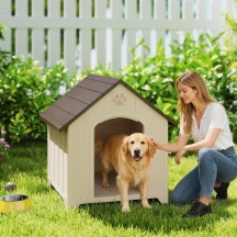 AllMyPets K5980BG Cuccia per Cani Taglia Media e Grande Rialzata 88x78x89 cm Beige