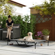 AllMyPets K6630GY Brandina per Cani Grandi Rialzata da Esterno 152x94x23 cm Grigio