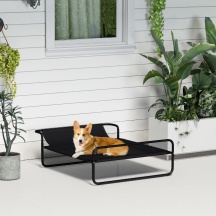 AllMyPets K6642BK Brandina per Cani Piccoli Medi Rialzata con Poggiatesta 91x69x29 Nero