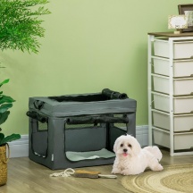 AllMyPets K9031GY Trasportino per Cani Mini e Gatti con Cuscino 60x42x42 cm Grigio