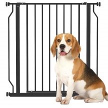 AllMyPets L3743BK Cancelletto per Cani Estensibile e Regolabile per Scale e Porte Nero