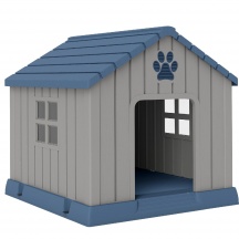 AllMyPets L3900GY Casetta per Cani Taglia Media Esterno Impermeabile 85x79x82 cm Grigio
