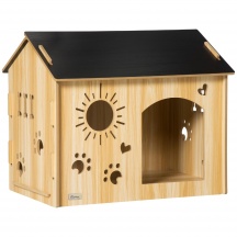 AllMyPets L4250AK Cuccia per Cani da Interno con Struttura in Legno Rovere