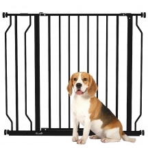 AllMyPets R375BK Cancelletto per Cani Estensibile in Acciaio e ABS 75-95x76 cm Nero