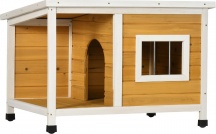 AllMyPets R386OG Cuccia per Cani da Esterno in Abete Tetto Inclinabile 85x62x60