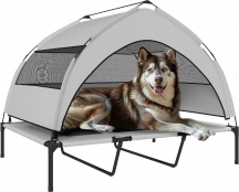 AllMyPets R437LG Lettino per Cani con Copertura Rimovibile 122x92x94 Grigio ChiaroNero