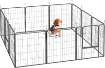 AllMyPets R5251BK Recinto per Cani 12 Pannelli Modulabili in Acciaio Nero