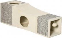 AllMyPets U5000CW Tunnel per Gatti Pieghevole Casette Tiragraffi e Pallina Crema