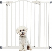 AllMyPets U5625WT Cancelletto per Cani Estensibile Chiusura Automatica Bianco