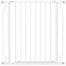 AllMyPets W703WT Cancelletto per Cani Estensibile per Scale e Porte 75-85x76 cm Bianco