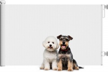 AllMyPets WTEF241 Cancellino per Cani Piccoli Estensibile 0-140x86.5 cm Bianco