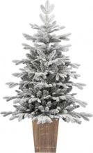 Amicasa 008644 Albero di Natale Innevato Alto 120 cm �72 cm in PE e PVC Verde