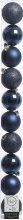 Amicasa 9020214 Pallina albero 10pz D. 6cm Tubo Sfera Mix Night blu