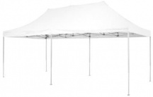 Amicasa F005 Gazebo da Giardino 6x3 mt Pieghevole FerroTessuto Bianco