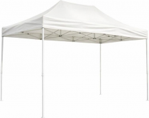 Amicasa F006 Gazebo da Giardino 3x4 mt Pieghevole FerroTessuto Bianco