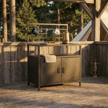 Amicasa GL8452 Cucina da esterno Mobile Base KONNECT 2 Ante 100x61x130 cm