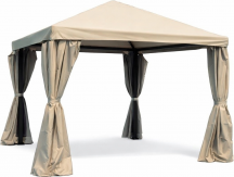 Amicasa Gazebo Milano G2 Gazebo da Giardino 3x3 mt AlluminioTessuto Tende Ecr� Milano G2