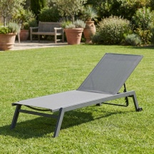 Amicasa LSTL802ANGR Lettino Prendisole da Giardino 55x192x100 cm AntraciteGrigio Haiti