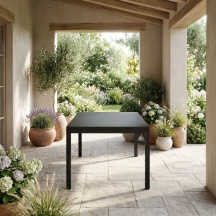 Amicasa LS-ET-15 Tavolo da Giardino Allungabile Alluminio 202-263x100x75 Antracite Milos
