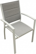 Amicasa LS-TC-804 Sedia per Esterni Alluminio 61x57x87 cm Bianco Karim