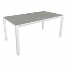 Amicasa LY AT 078 STONE Tavolo da Giardino Rettangolare 160x90x74 cm Bianco e Grey - STONE